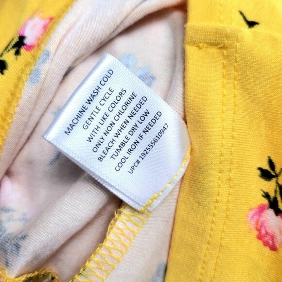 NWT Womens XXL Love Fire Yellow Floral Scoop Neck Scrunch Knot Sleeveless Top - Picture 12 of 12